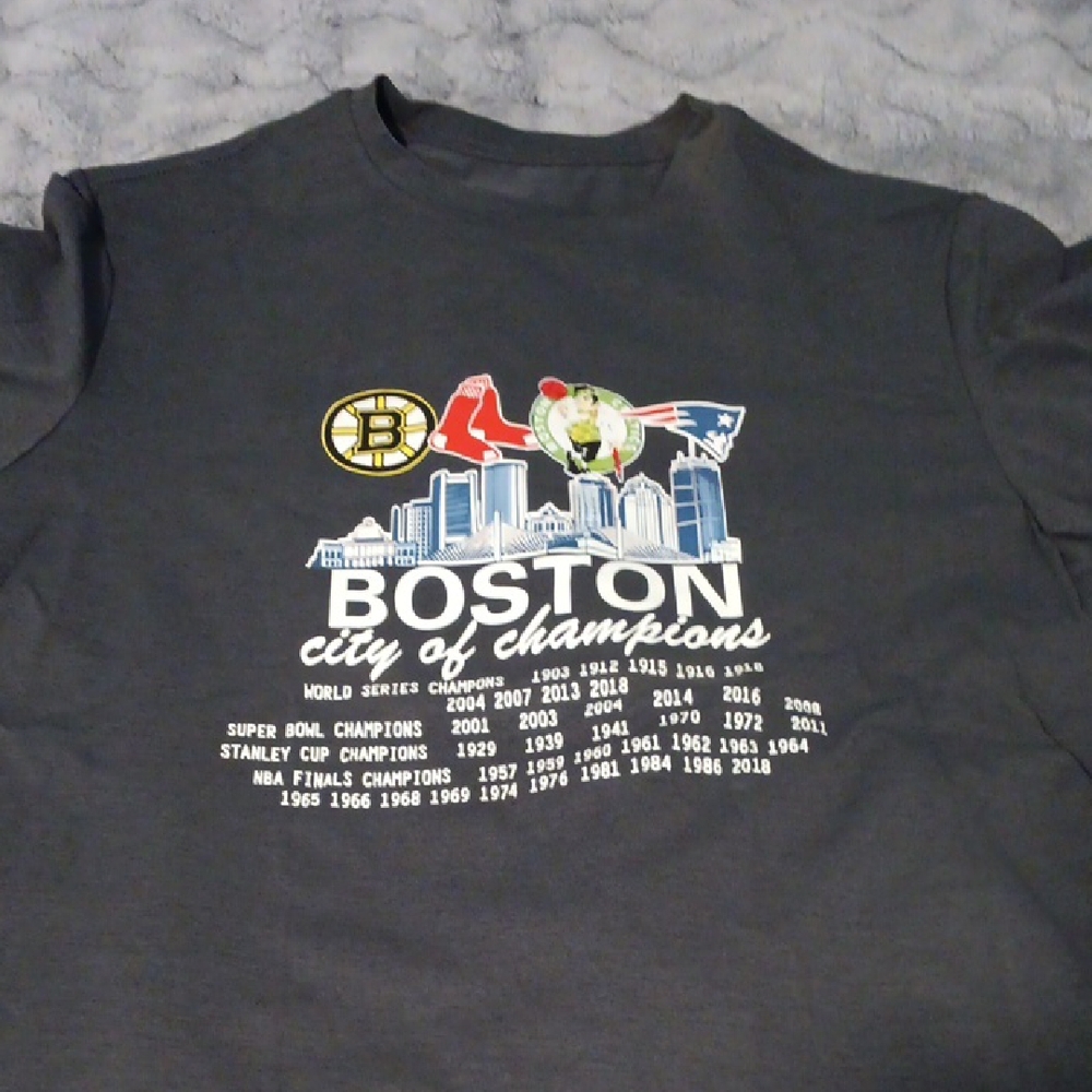 Boston City of Champions Graphic Tee - Dark Gray